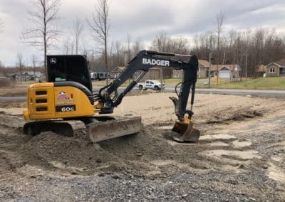 Finishing septic bed preparation