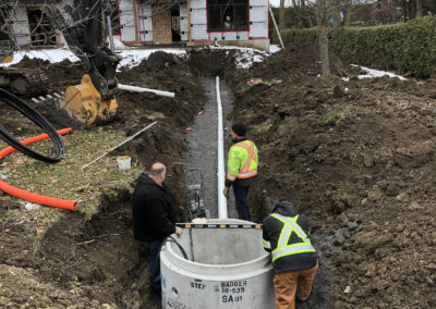 new sanitary sewer hookup