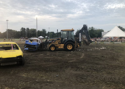 Moving demolition derby cars