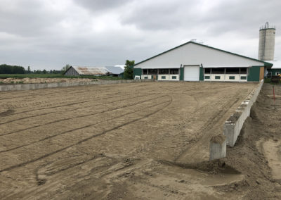 Preparing a sand base on the farm