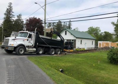 Residential driveway construction