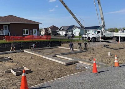 Residential site preparation footings