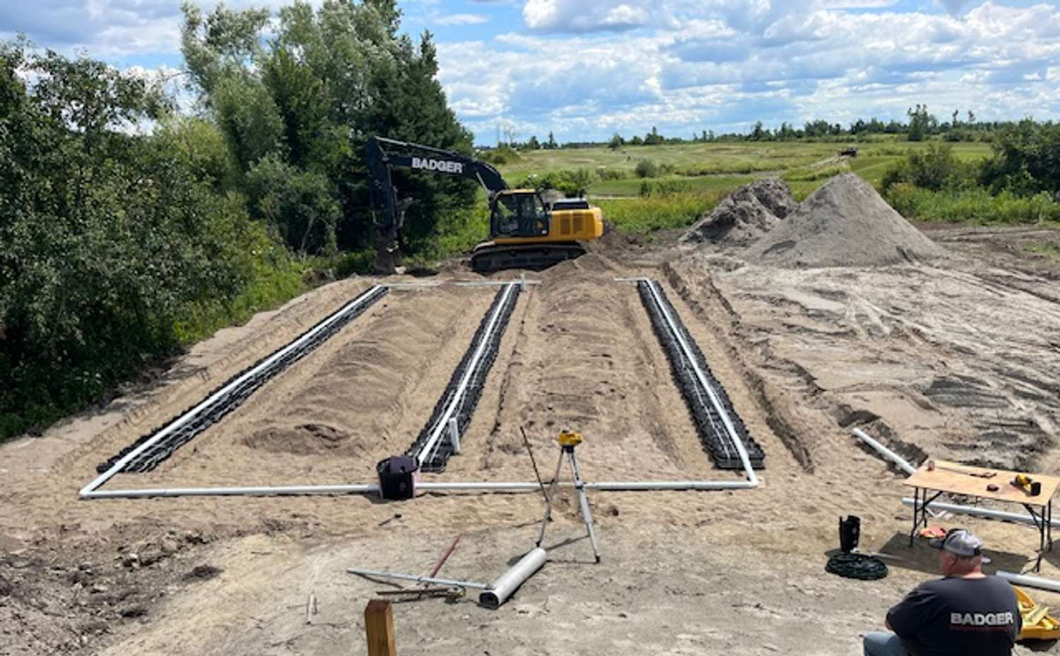 Badger Excavating septic install